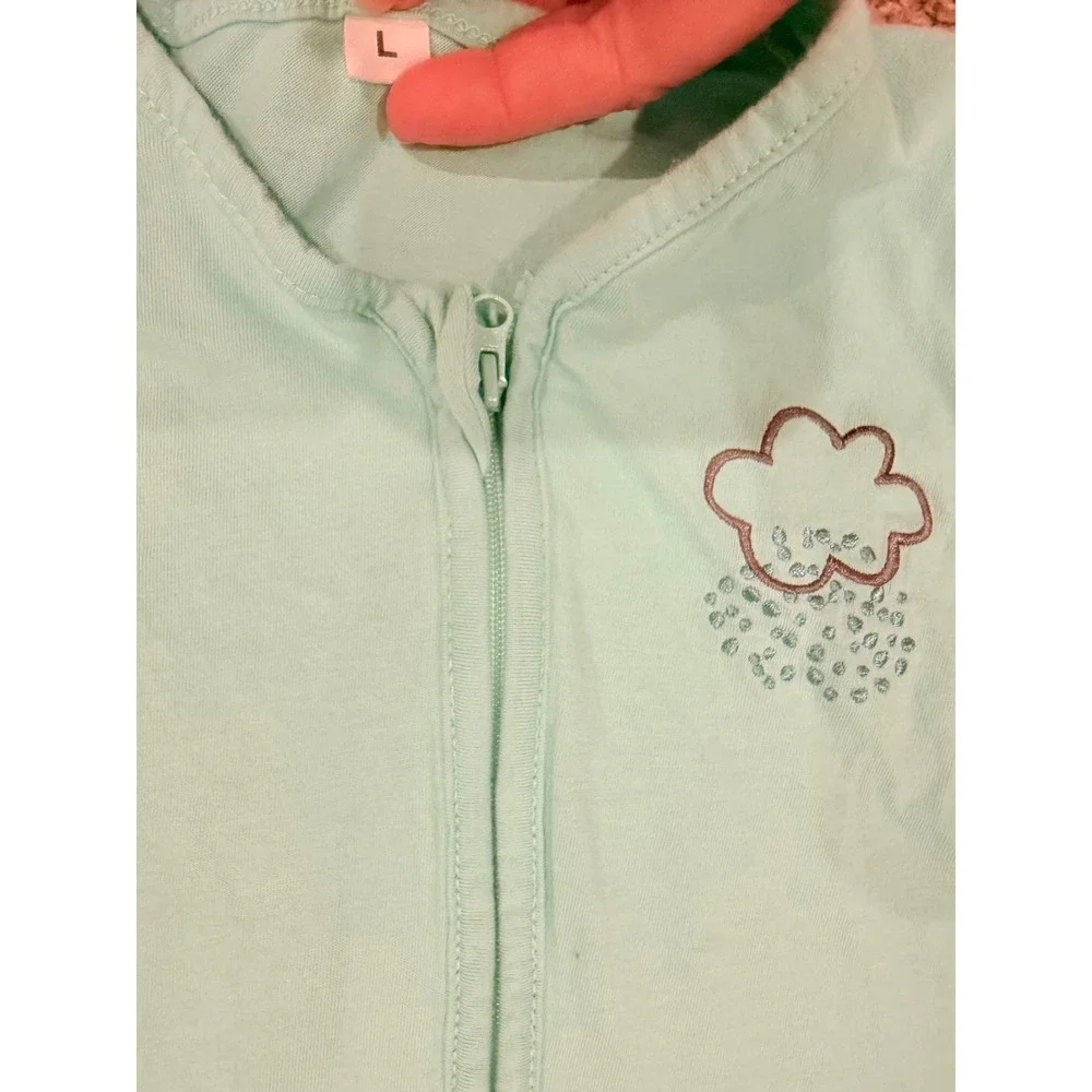 Tillyou‎ 2 Pack Cloud Print Mint Green Baby Sleep Sacks Wearable Blankets